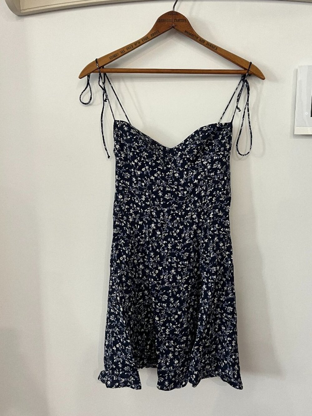 Reformation Summer Mini Dress Blue Floral Size 2
